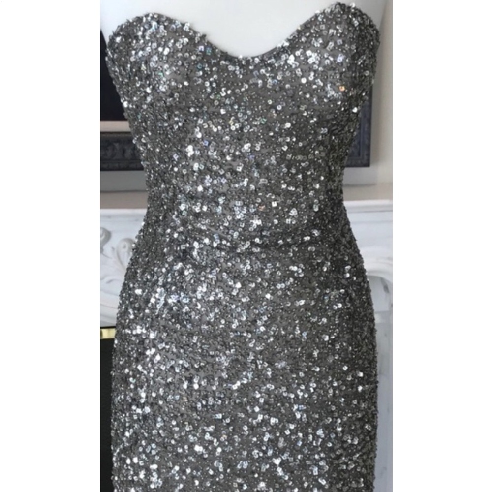 fully beaded cocktail dress